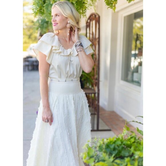 S'edge Edith Boho Skirt Bone NWT Large - Picture 1 of 15